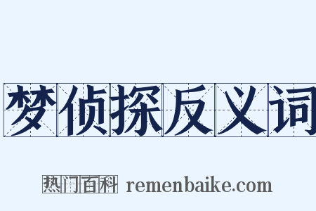 梦侦探反义词是什么意思的图片